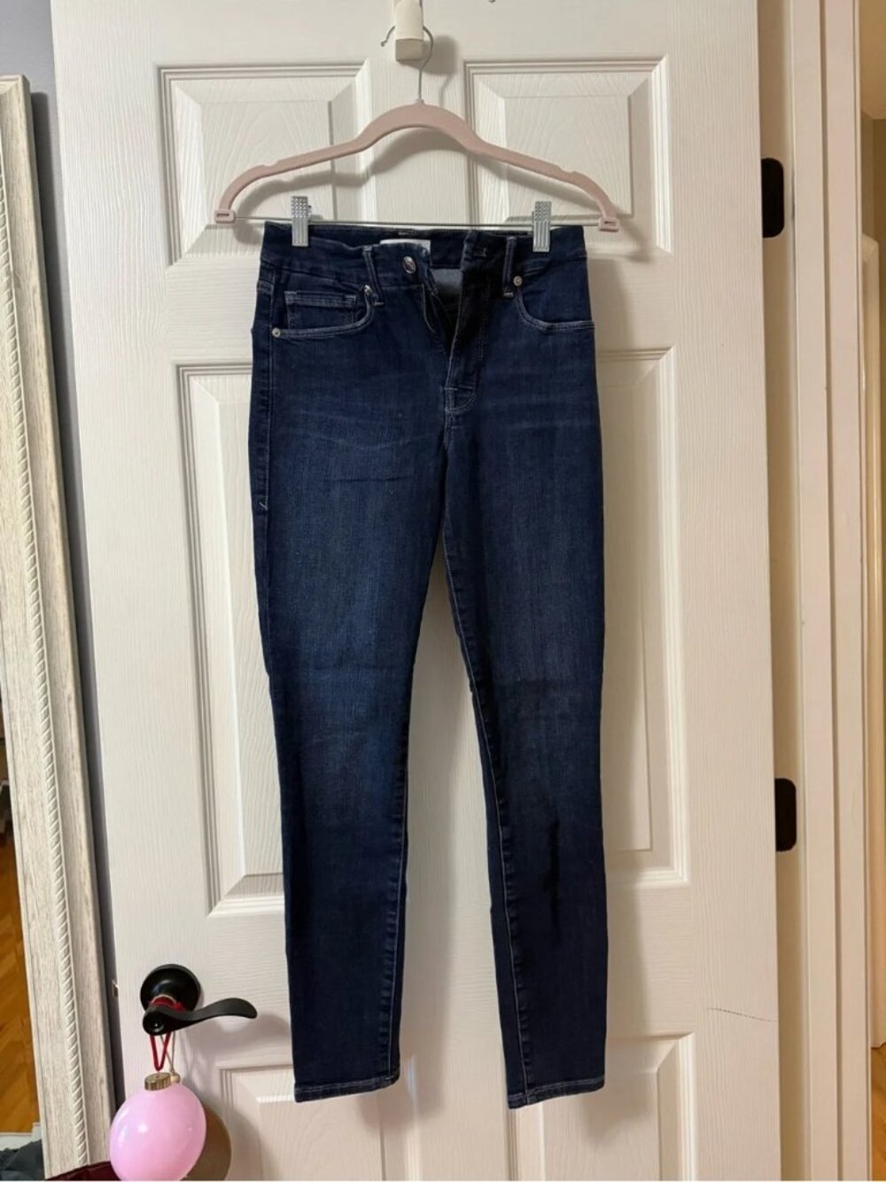 Good American Dark Blue High-Rise Skinny Jeans